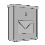 Cutii poștale gri